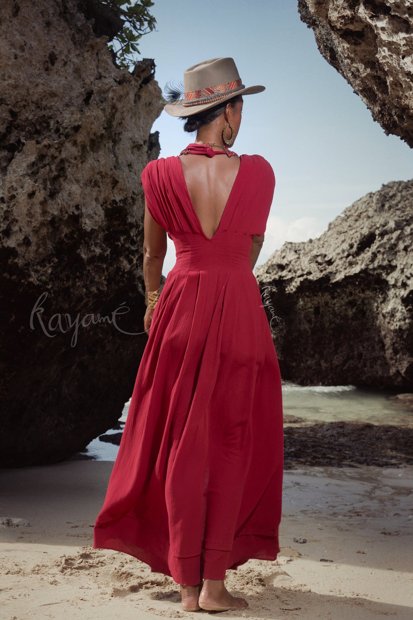 Greek goddess red dress