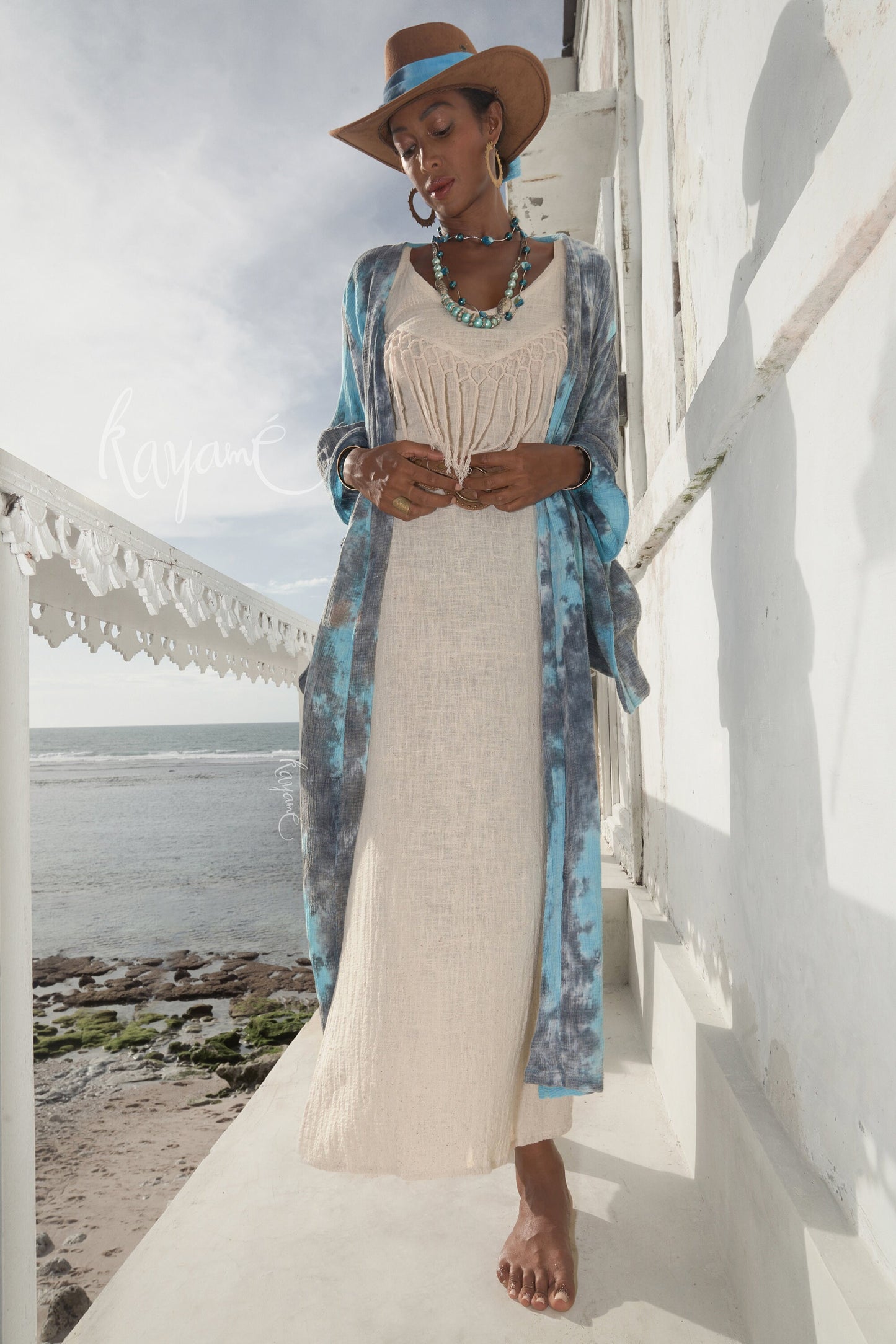 Boho summer dress with tassels