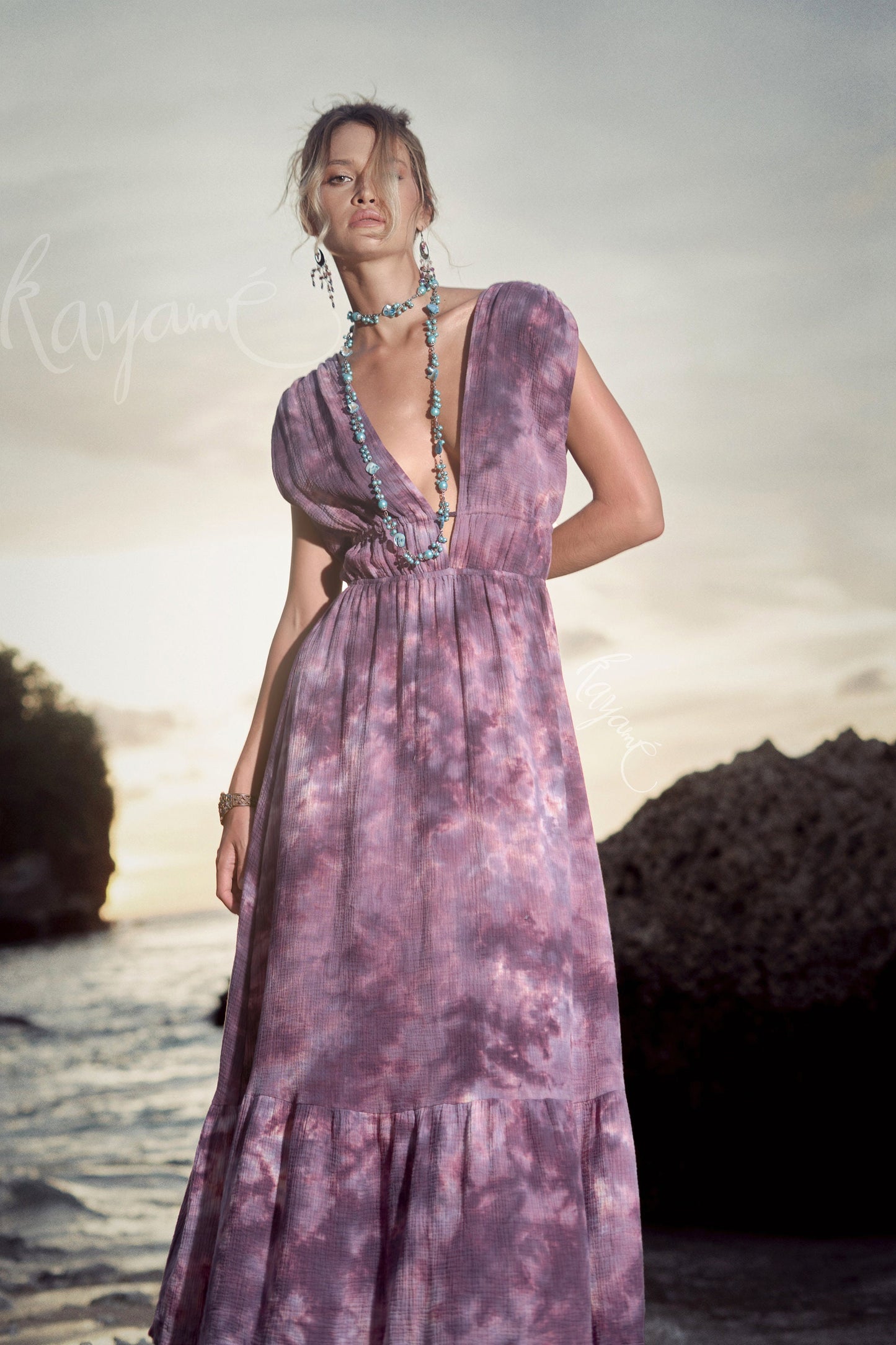 Goddess tie dye dress