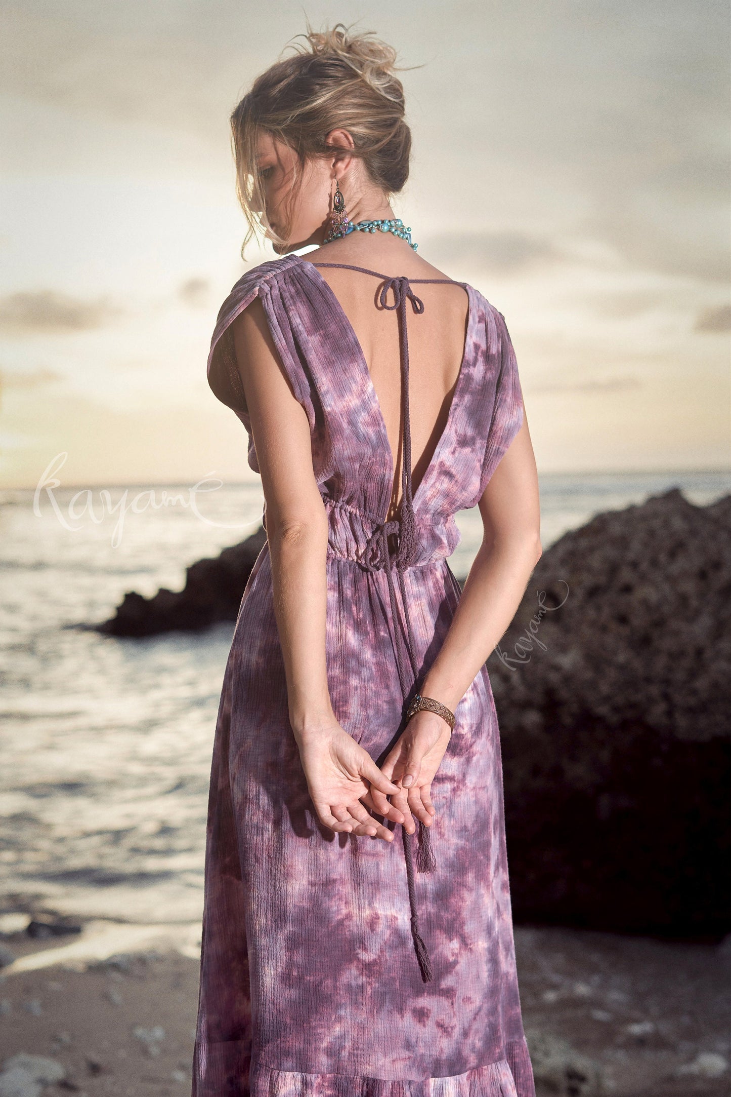 Goddess tie dye dress