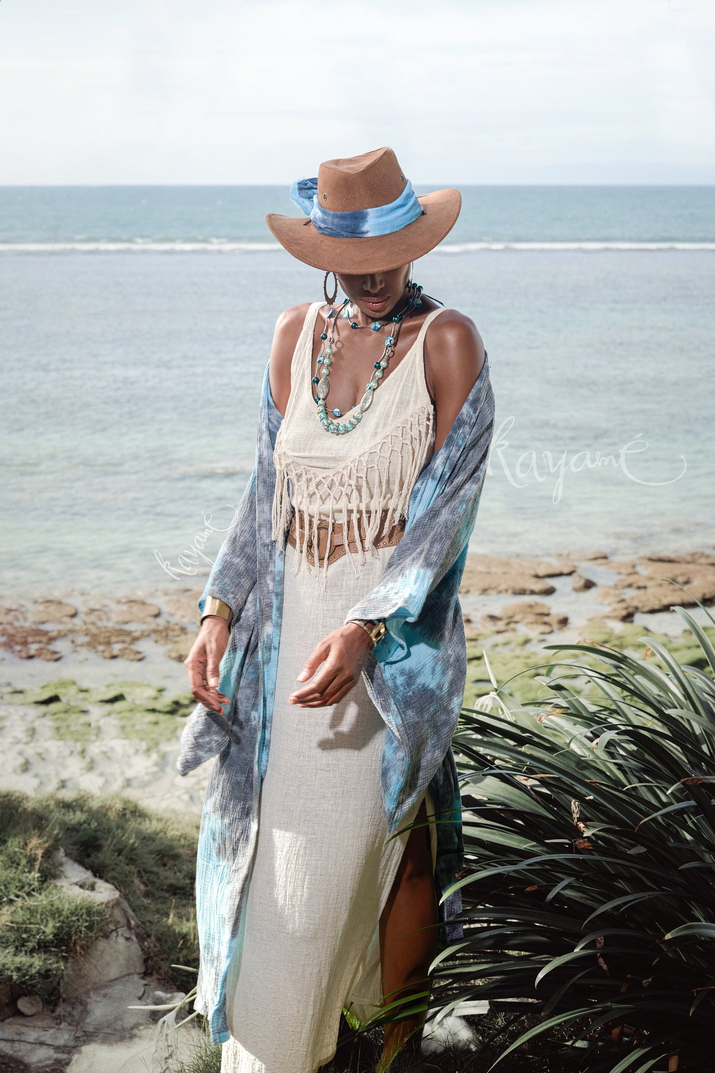 Boho summer dress with tassels