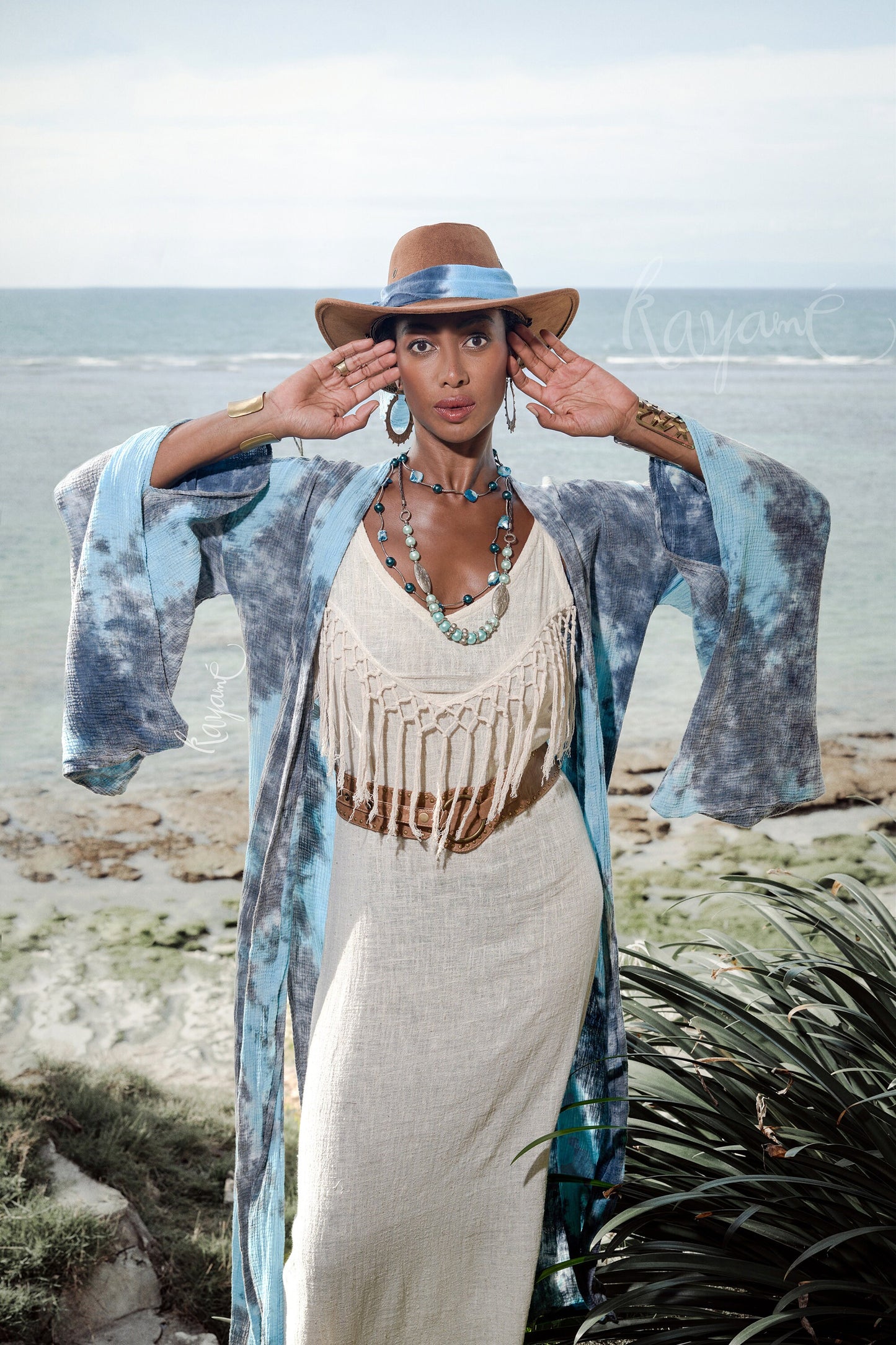 Boho summer dress with tassels