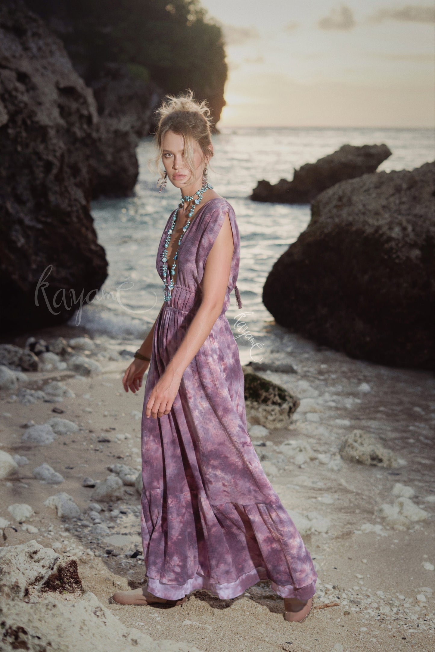 Goddess tie dye dress
