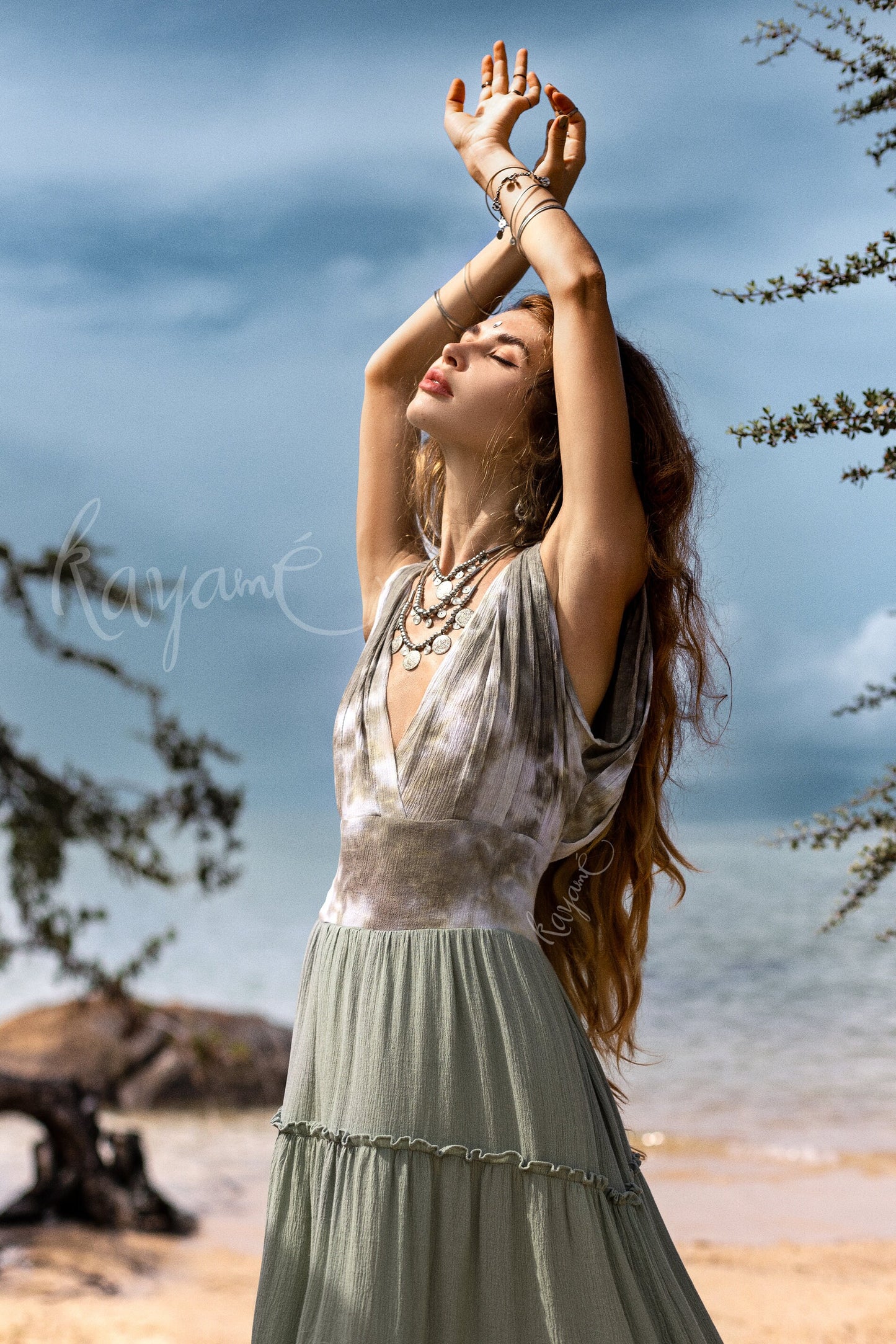 Boho goddess maxi dress