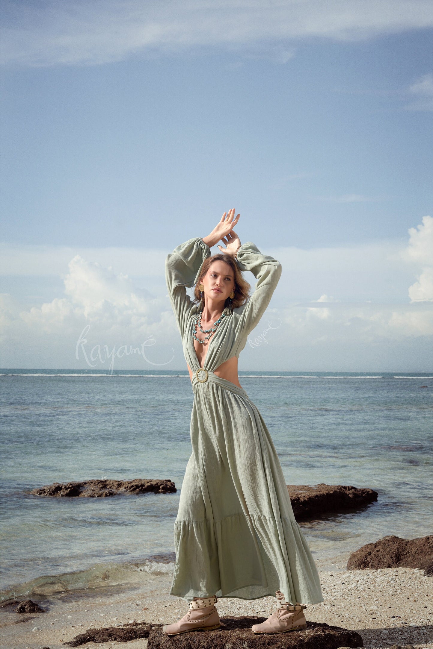 Sage green bridesmaid dress