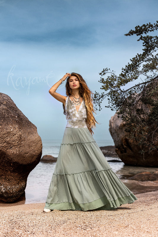 Boho goddess maxi dress