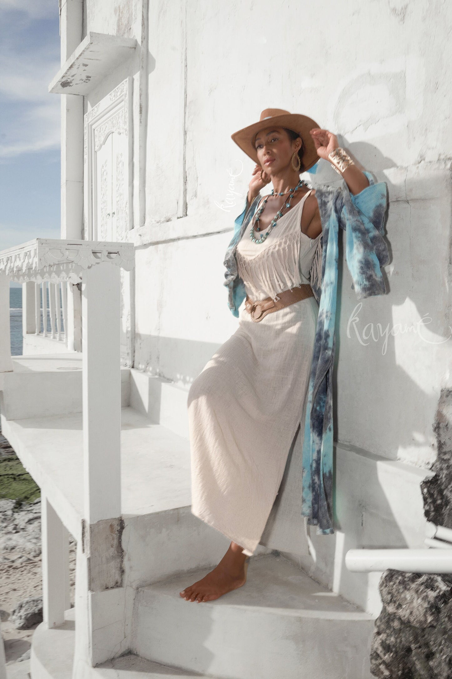 Boho summer dress with tassels