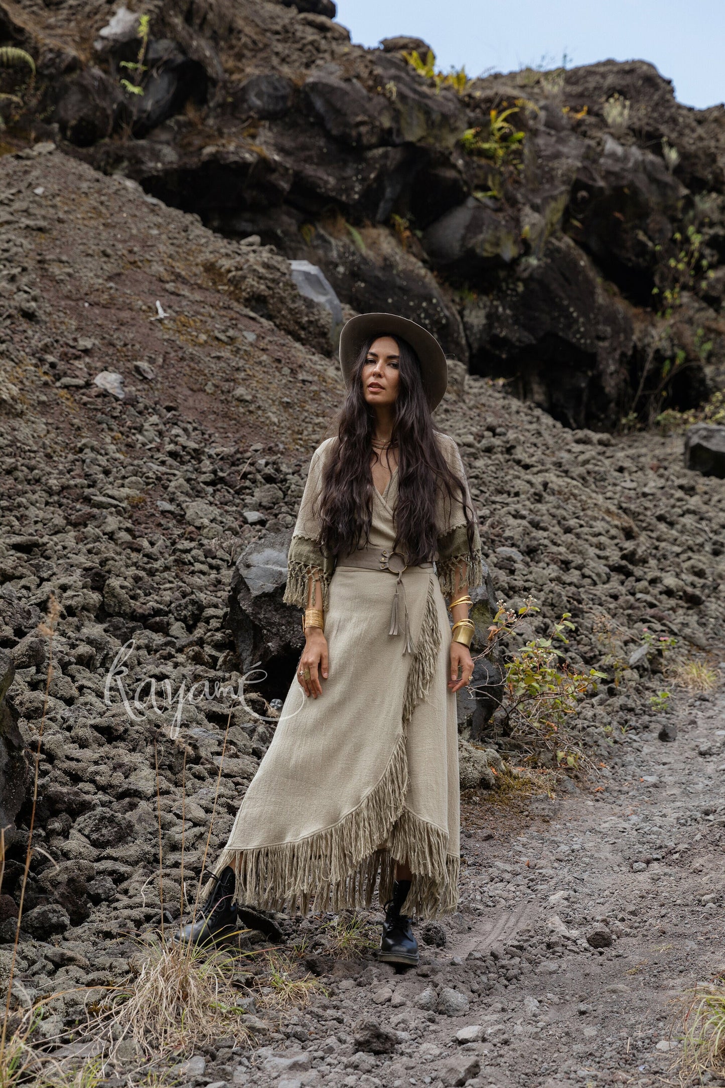 Sage green fringe dress