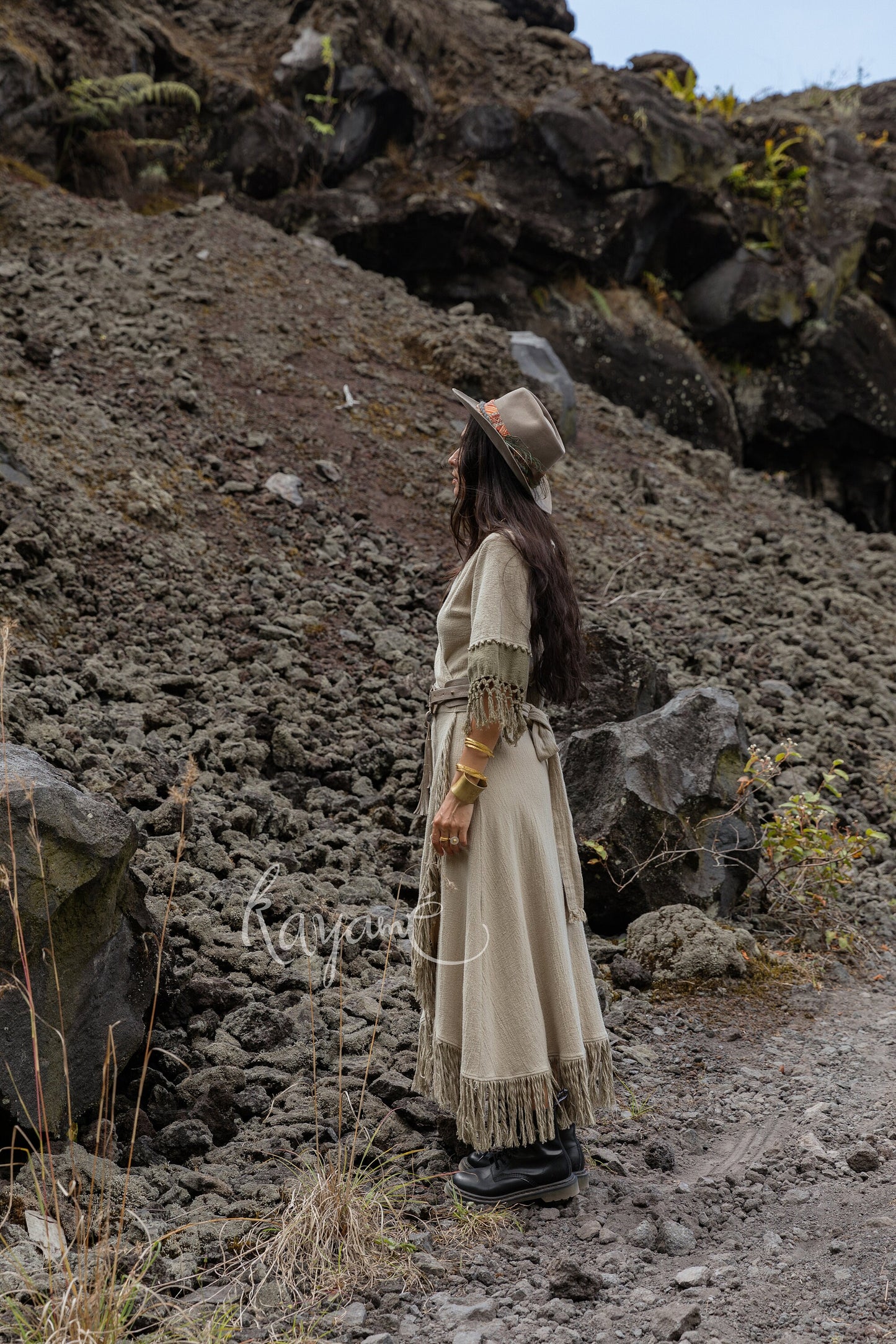 Sage green fringe dress