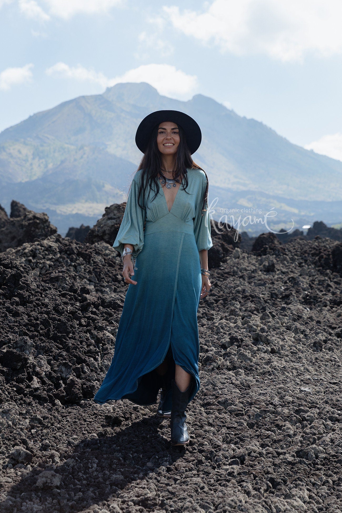 Dark blue ombre dress