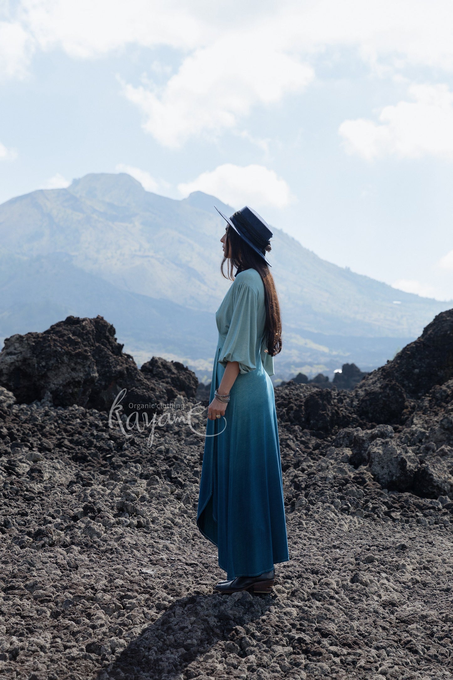 Dark blue ombre dress