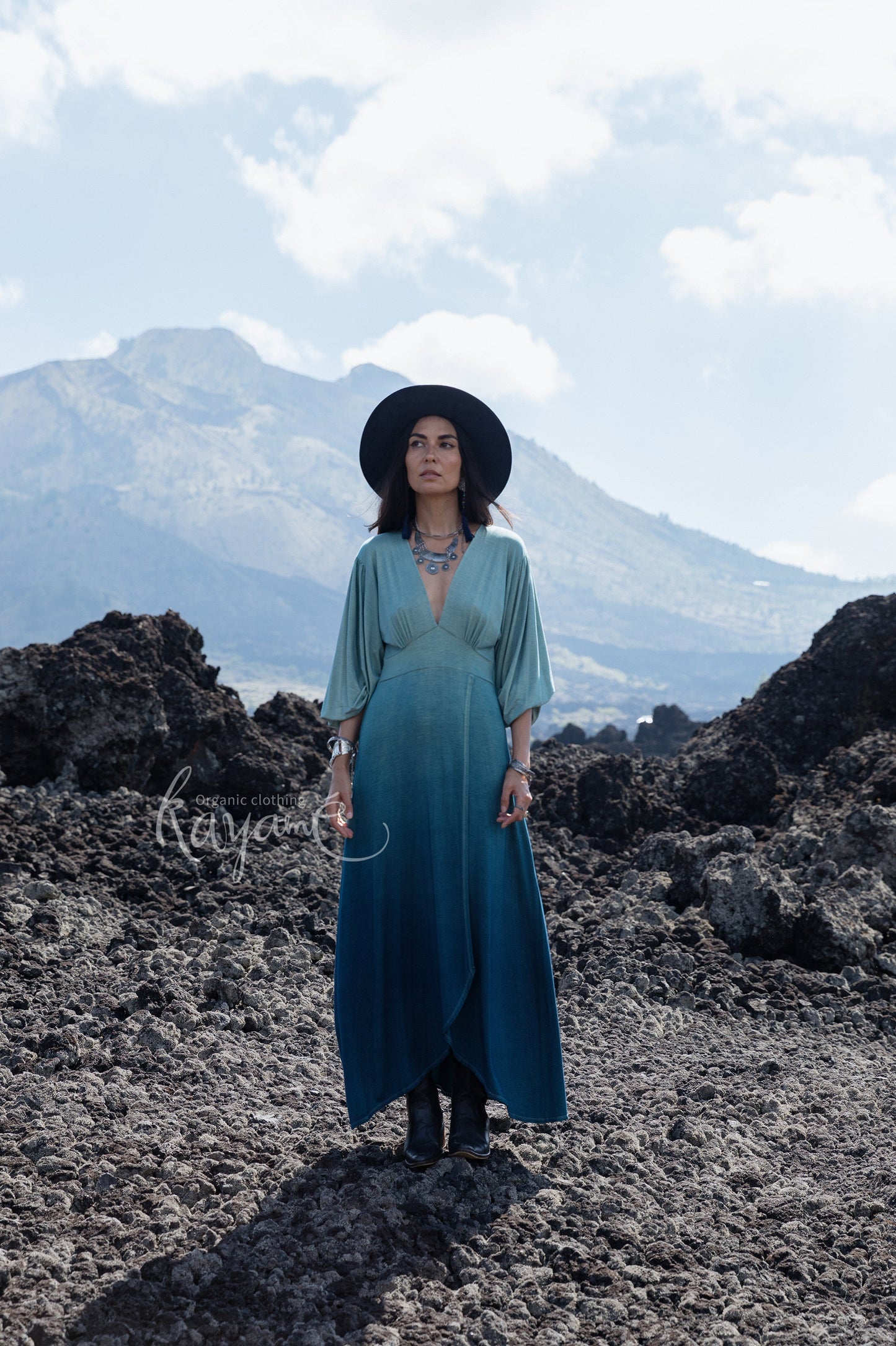 Dark blue ombre dress