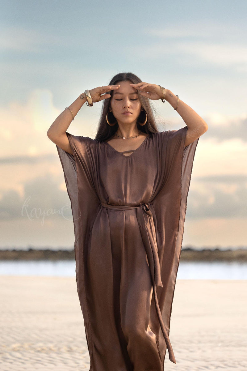 Reversible Hand-Dyed Silk Caftan