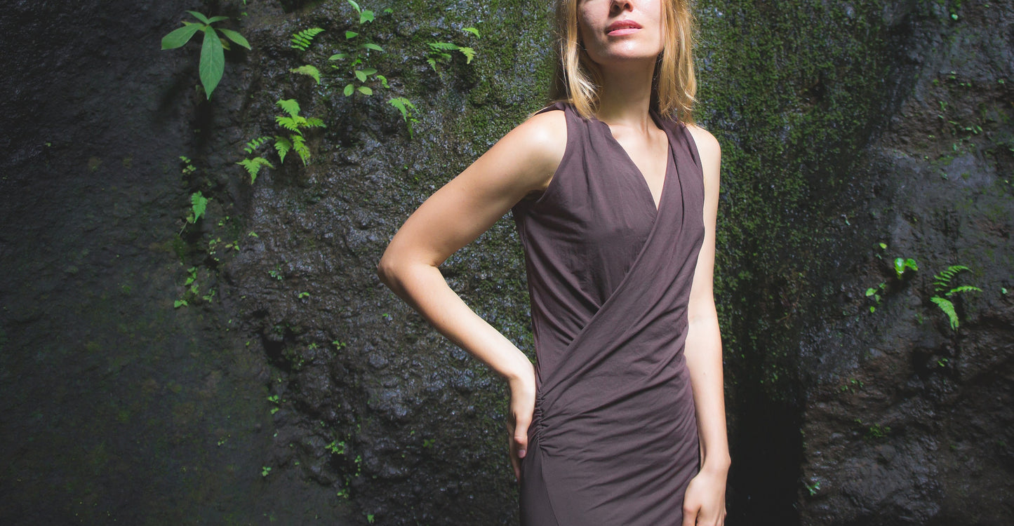 Jersey asymmetrical dress