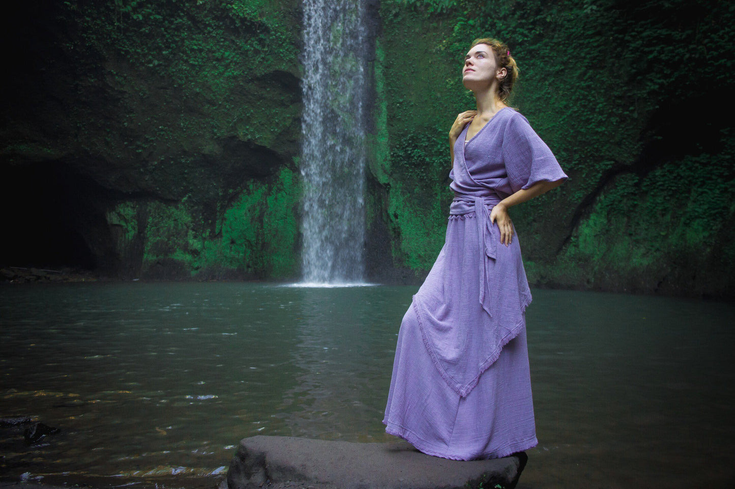 Skirt + kimono top | Lavender