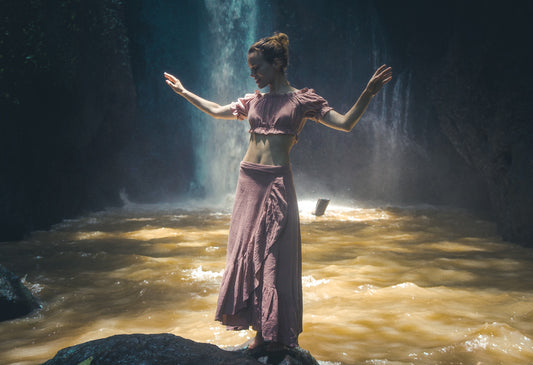 Skirt + Crop top | Dusty rose
