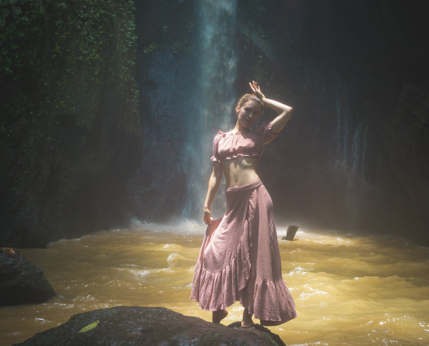 Skirt + Crop top | Dusty rose