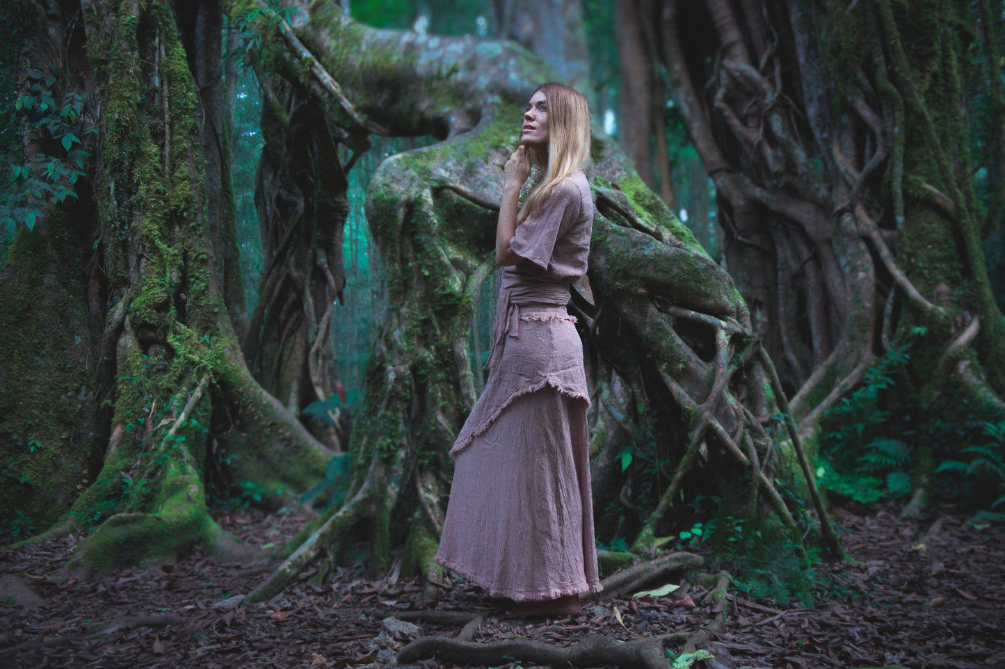 Skirt + kimono top | Peony rose