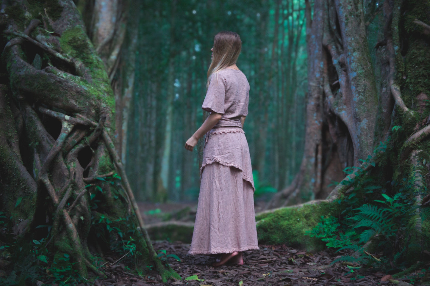 Skirt + kimono top | Peony rose