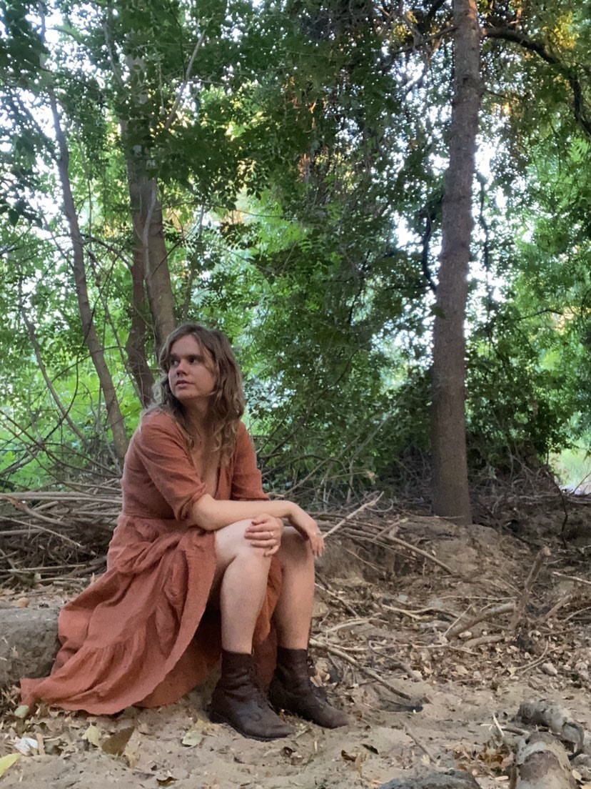 Goddess ruffle wrap dress | Burnt orange