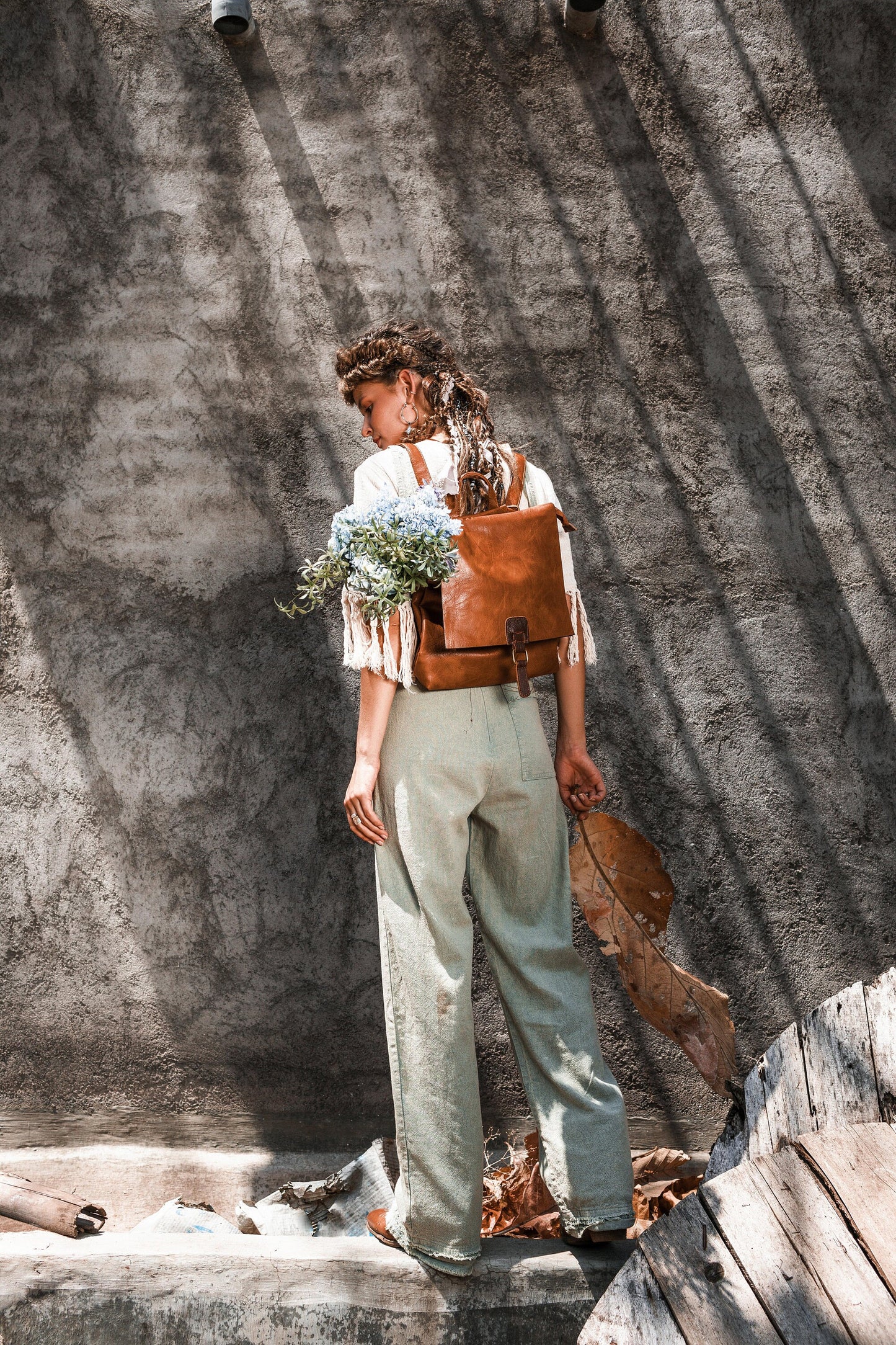 Wide leg jumpsuit | Ocean green