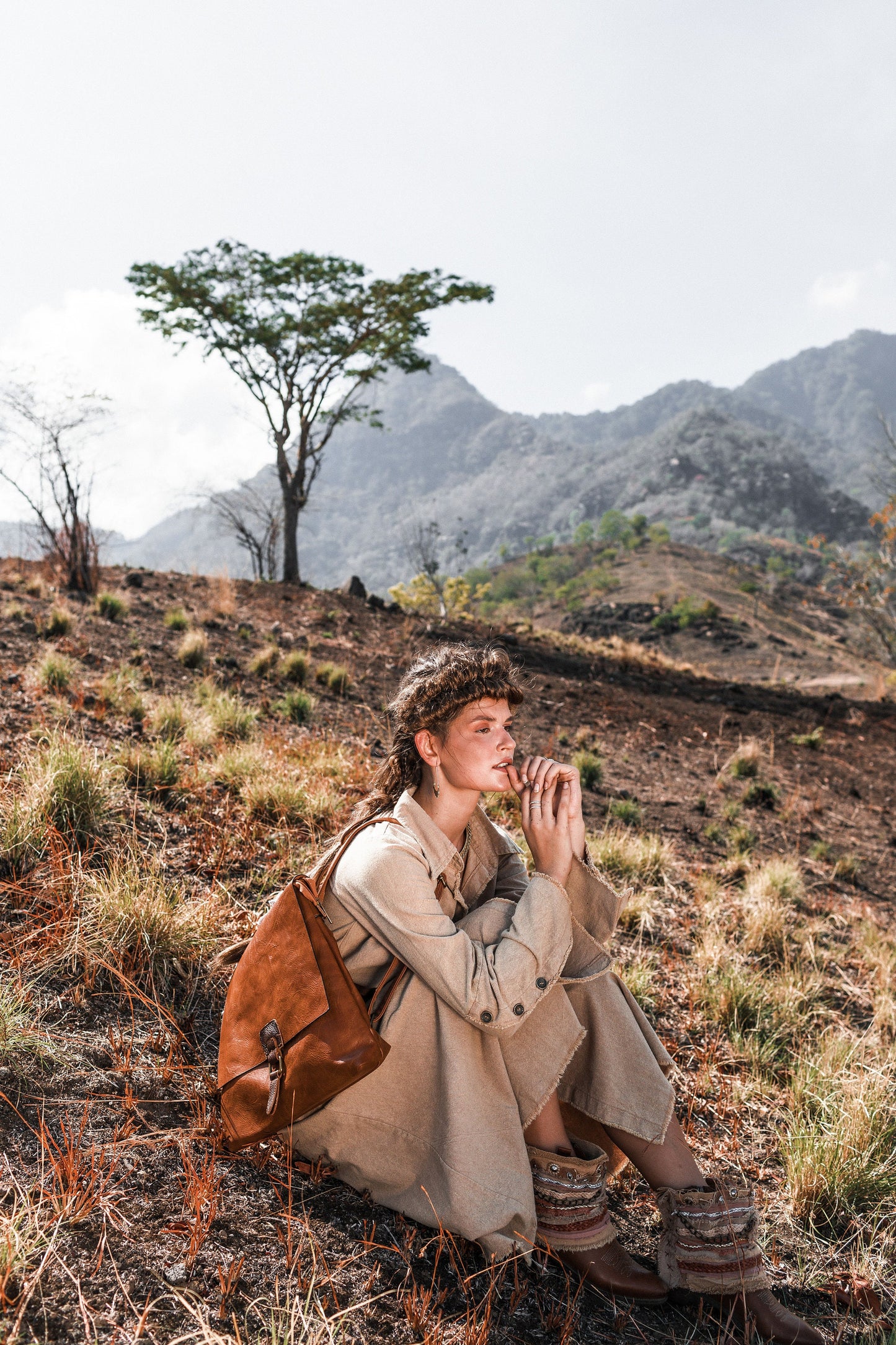 Bohemian summer coat | Ochre