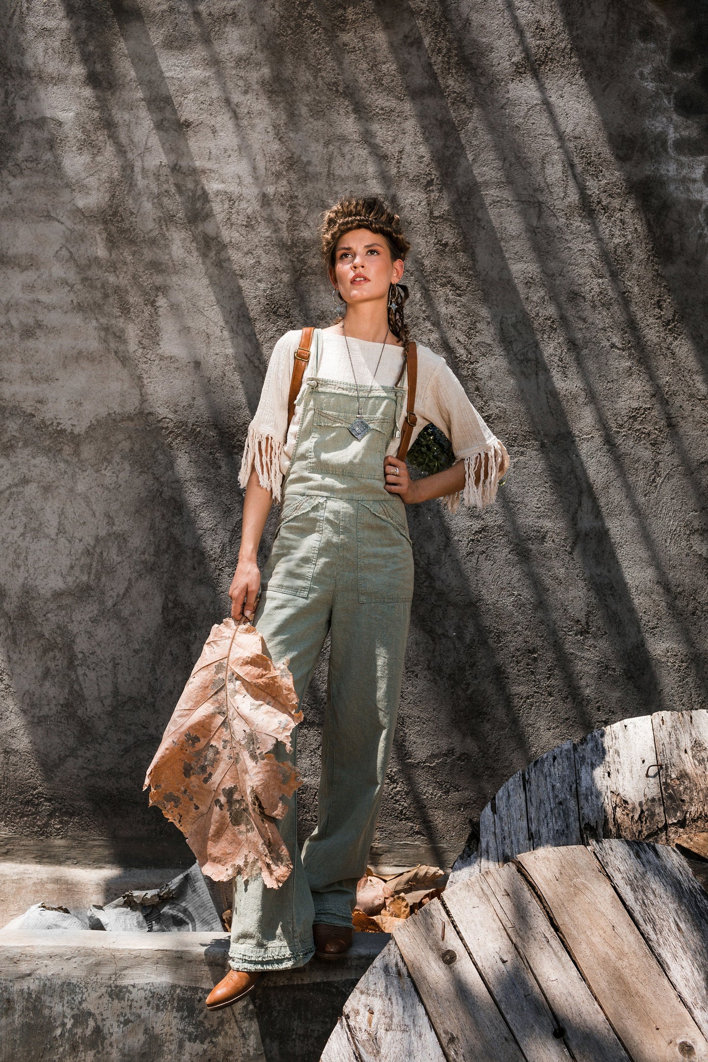 Wide leg jumpsuit | Ocean green