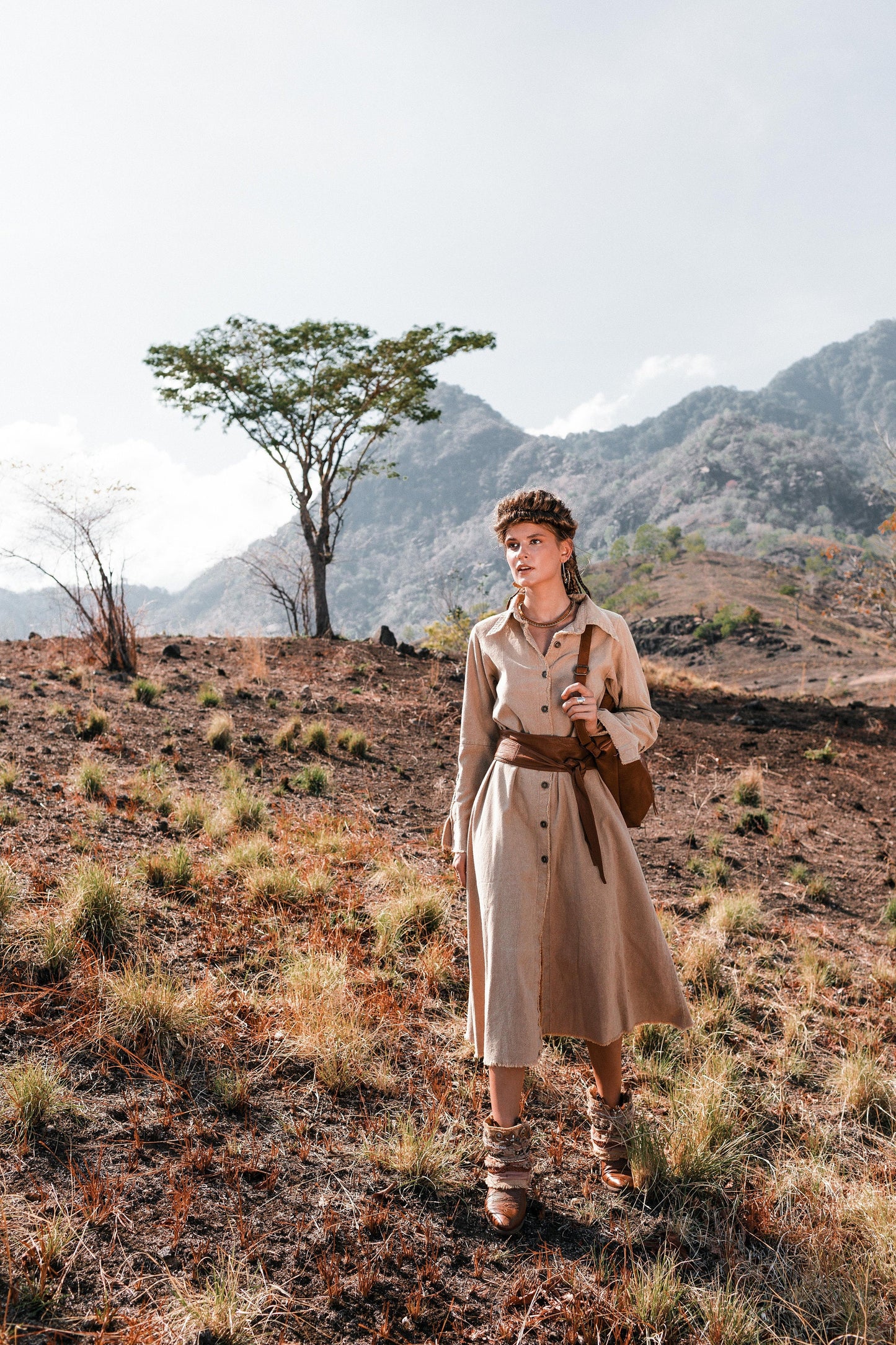 Bohemian summer coat | Ochre