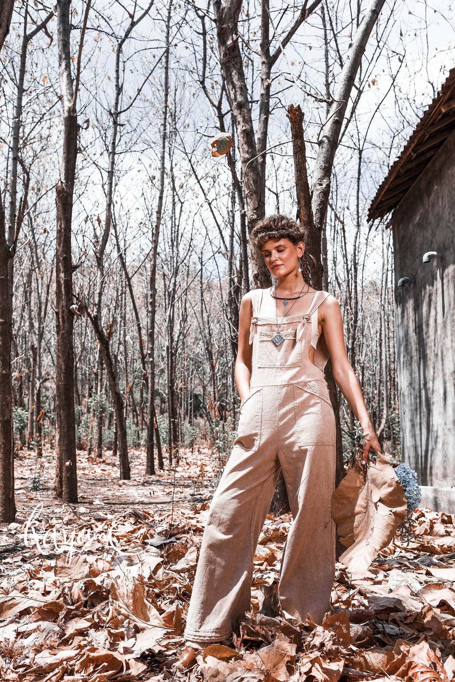 Wide leg jumpsuit | Dusty rose