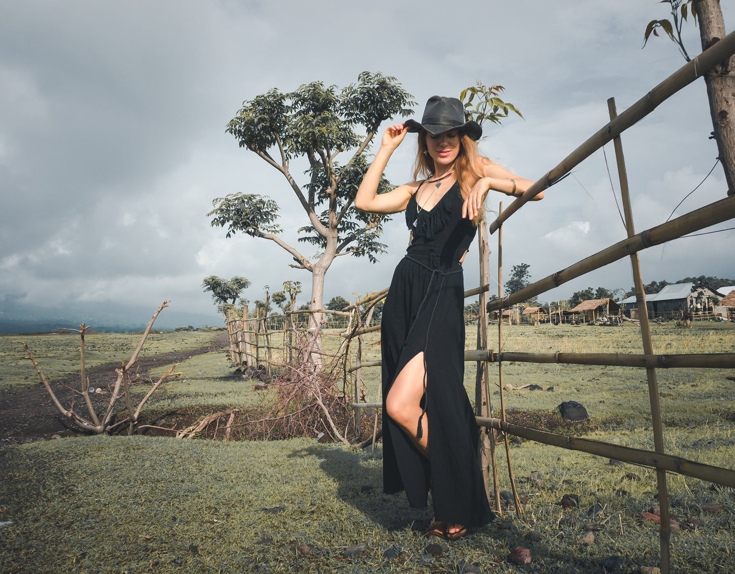 Black tribal dress