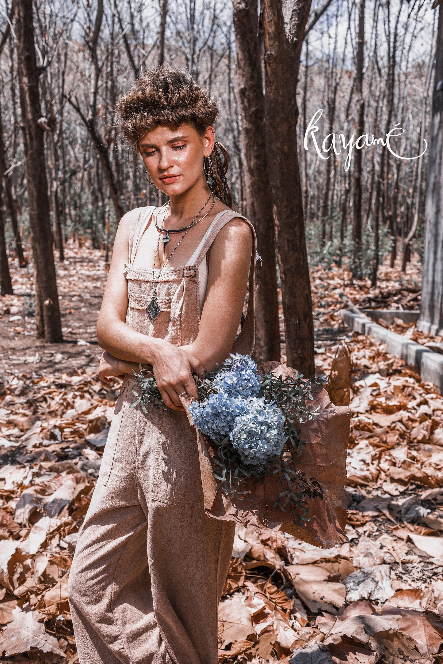 Wide leg jumpsuit | Dusty rose
