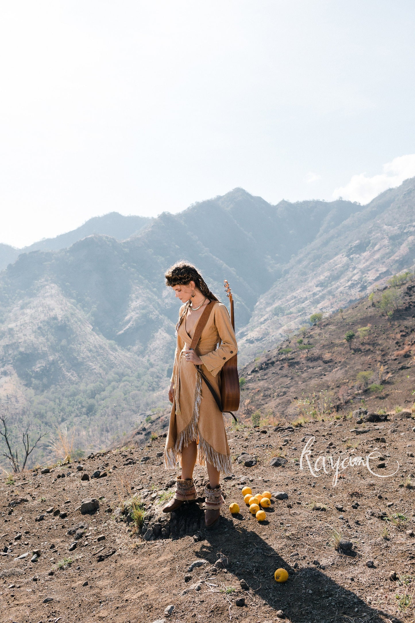 Wild at heart wrap dress with tassels | Ochre