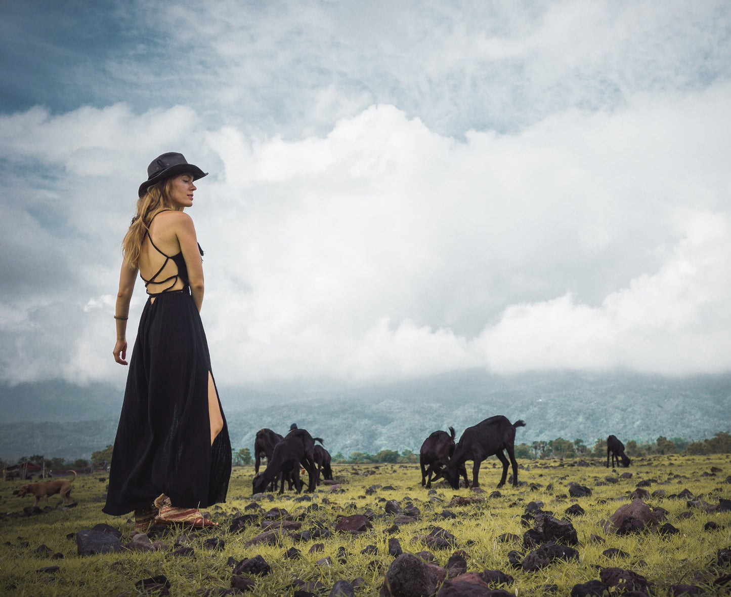 Black tribal dress