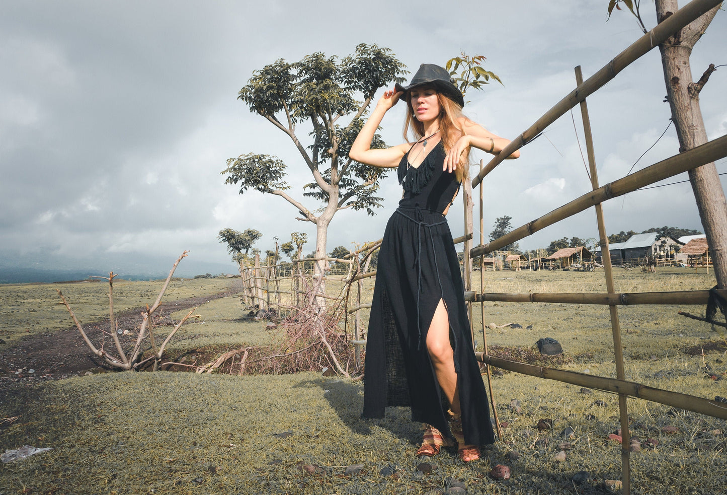 Black tribal dress