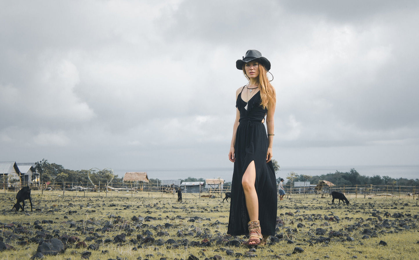 Black tribal dress