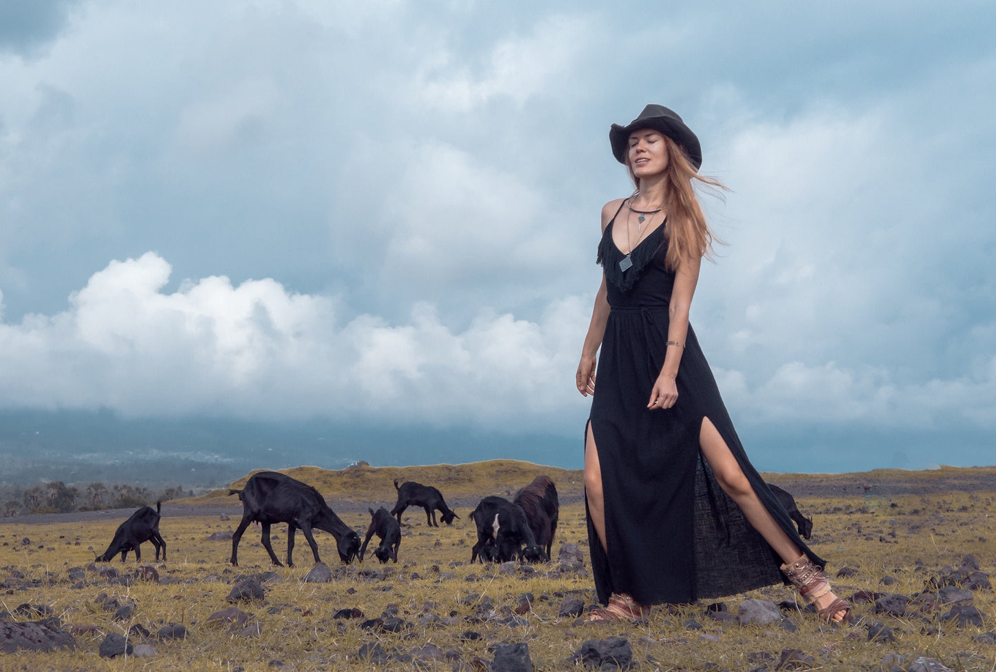 Black tribal dress