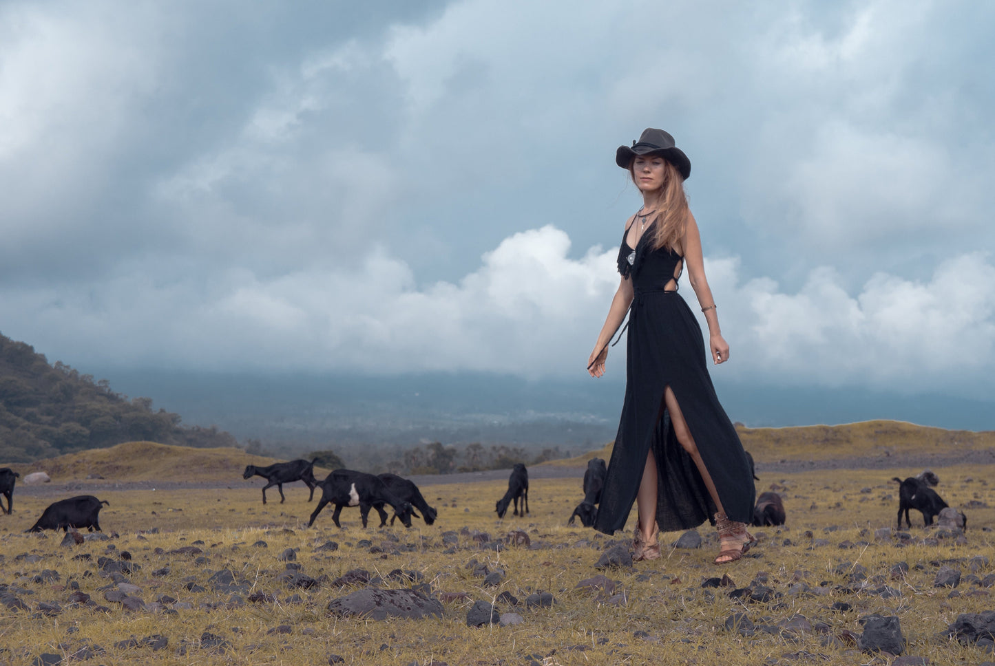 Black tribal dress