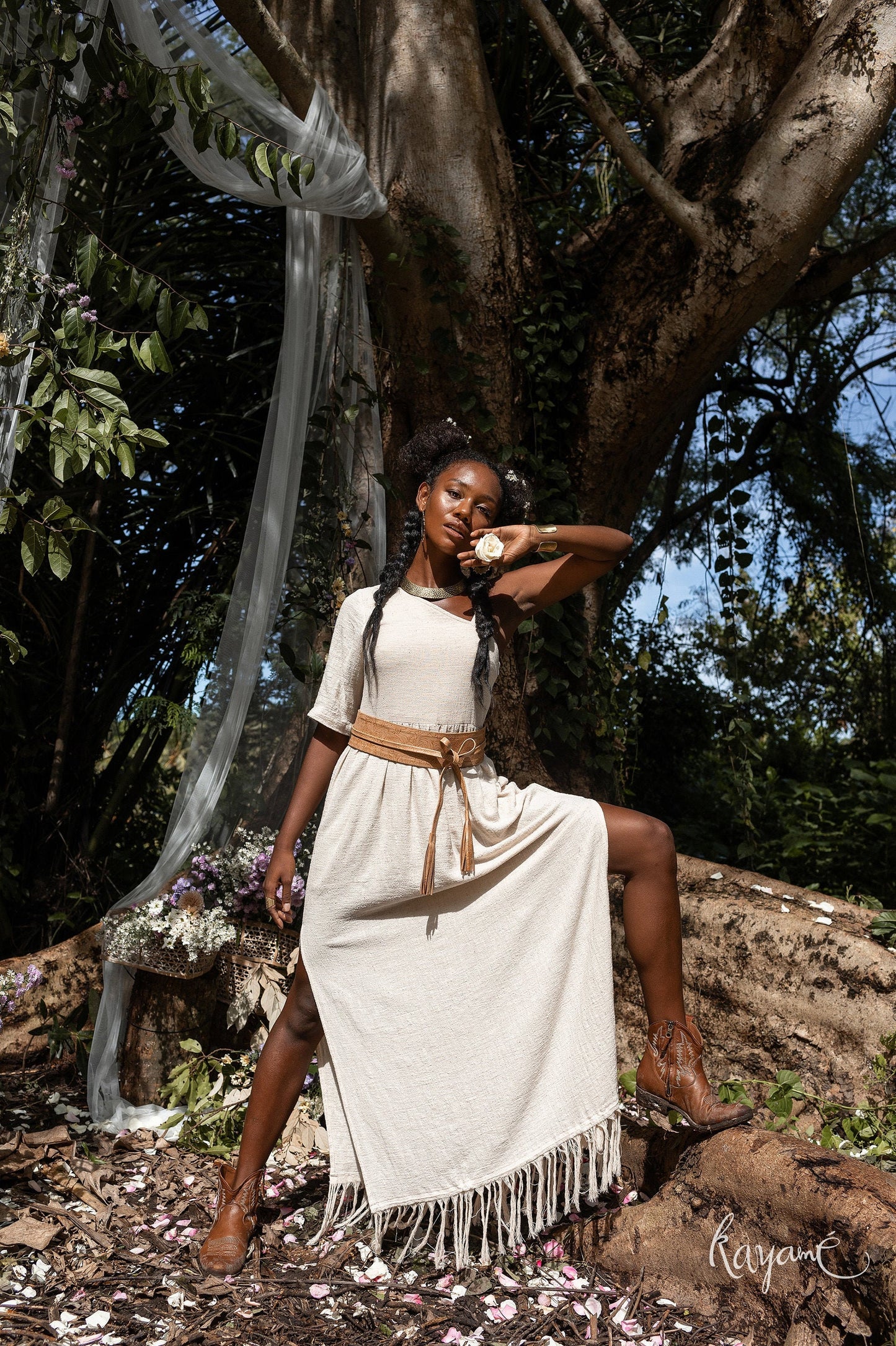 Greek goddess off shoulder dress