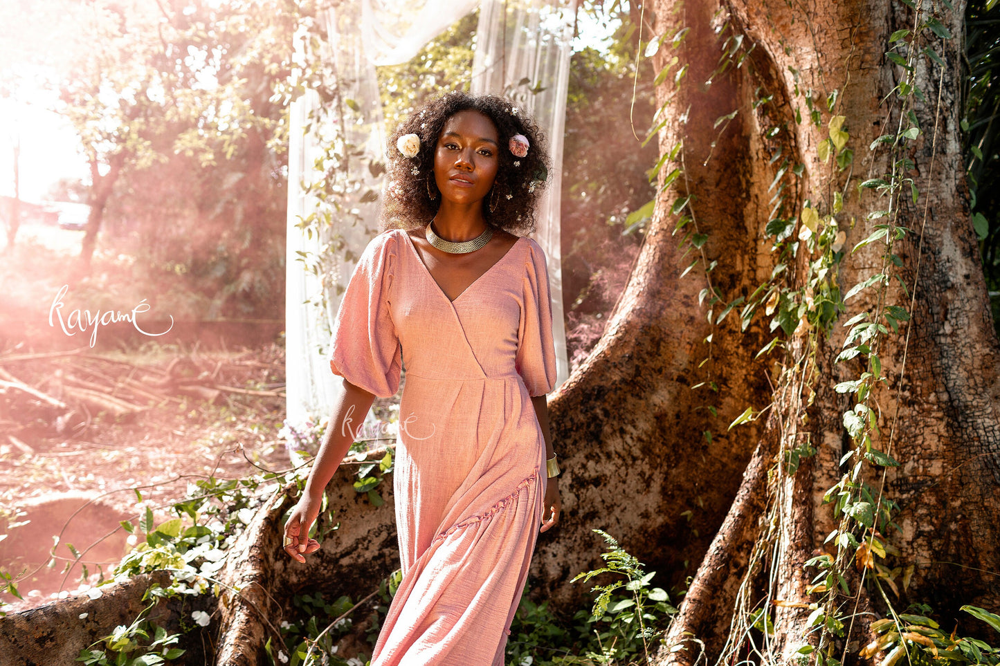 Bohemian dream tie back dress | Dusty rose