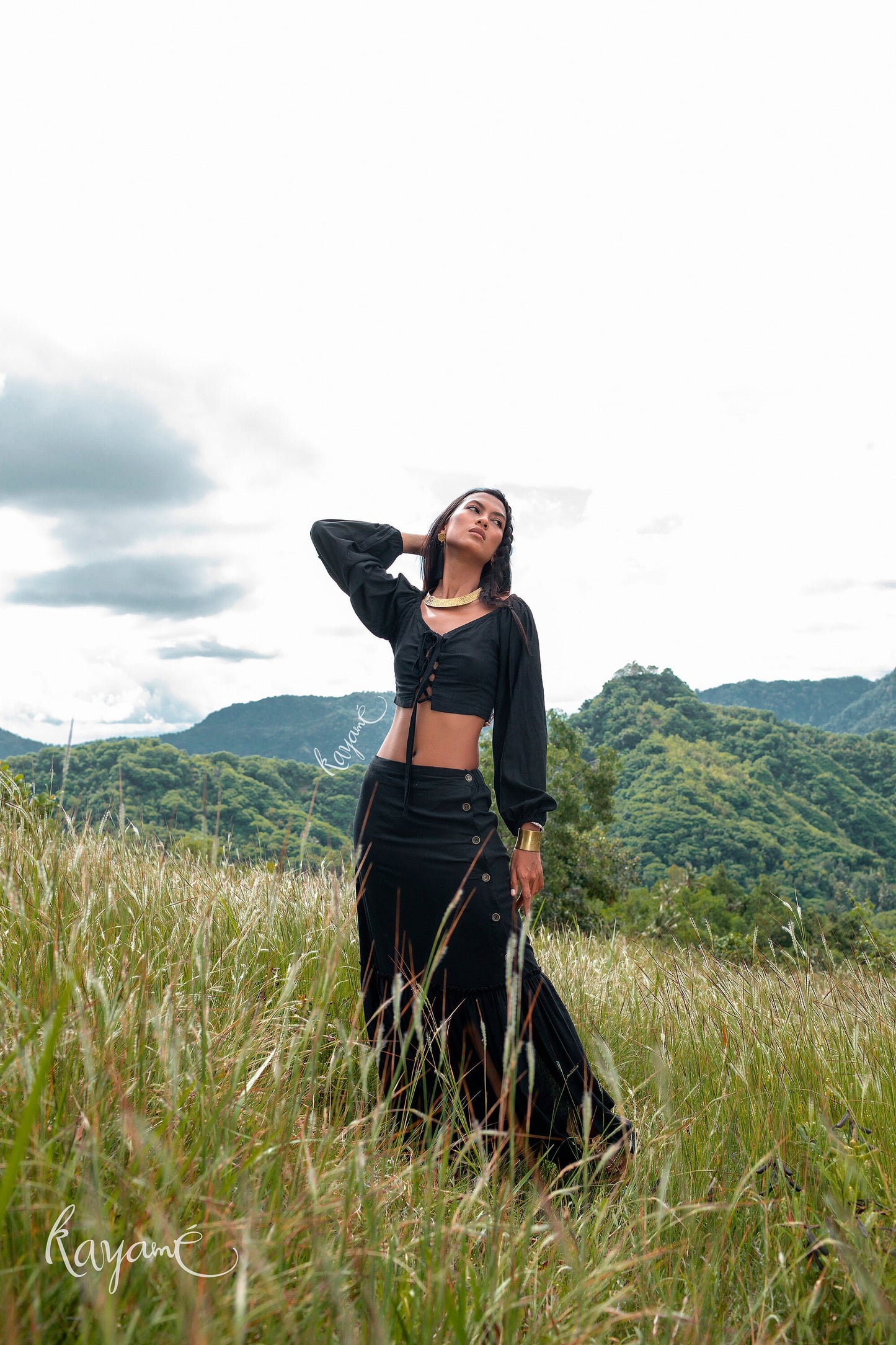 Skirt + corset top | Black