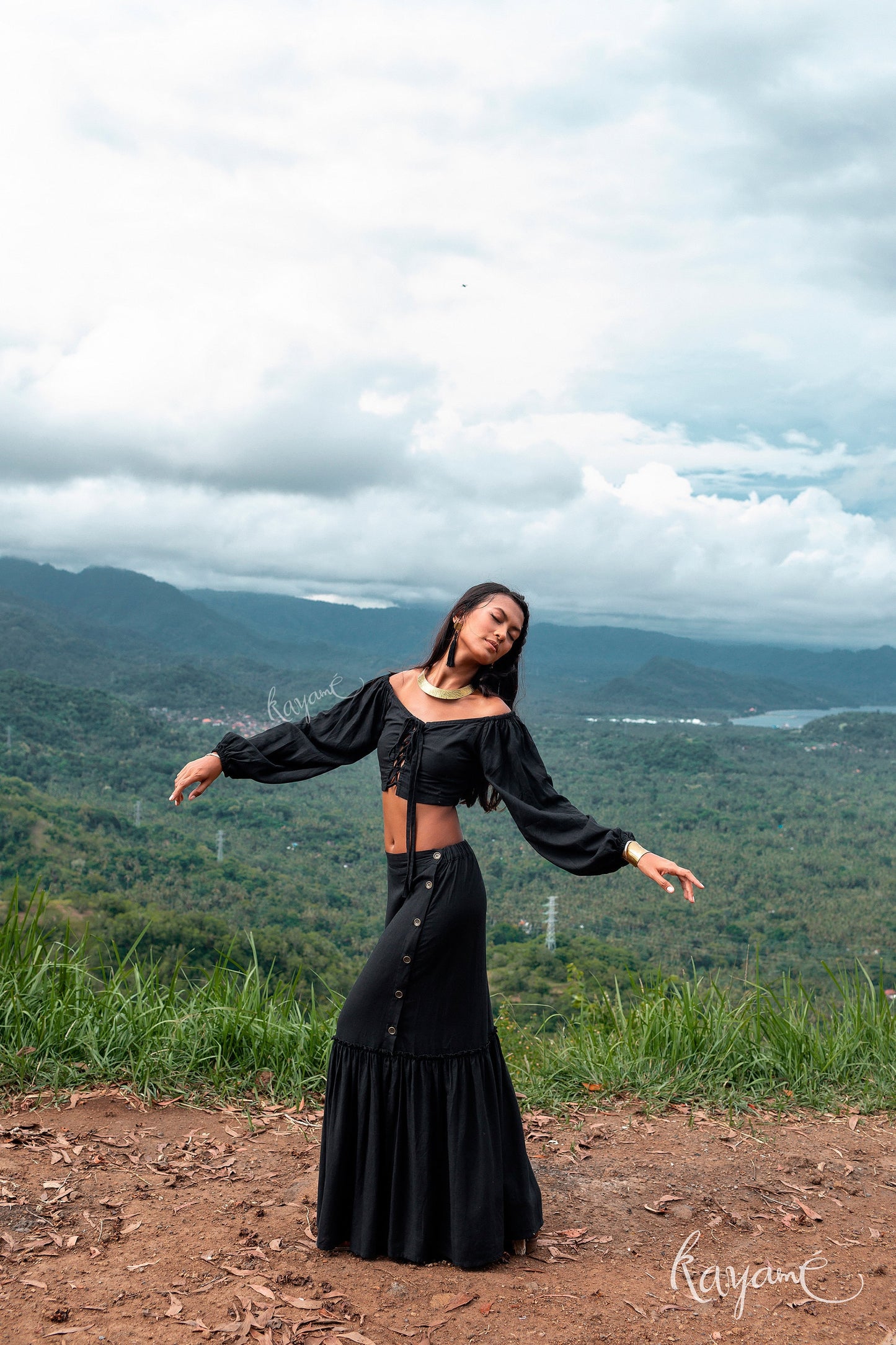 Skirt + corset top | Black