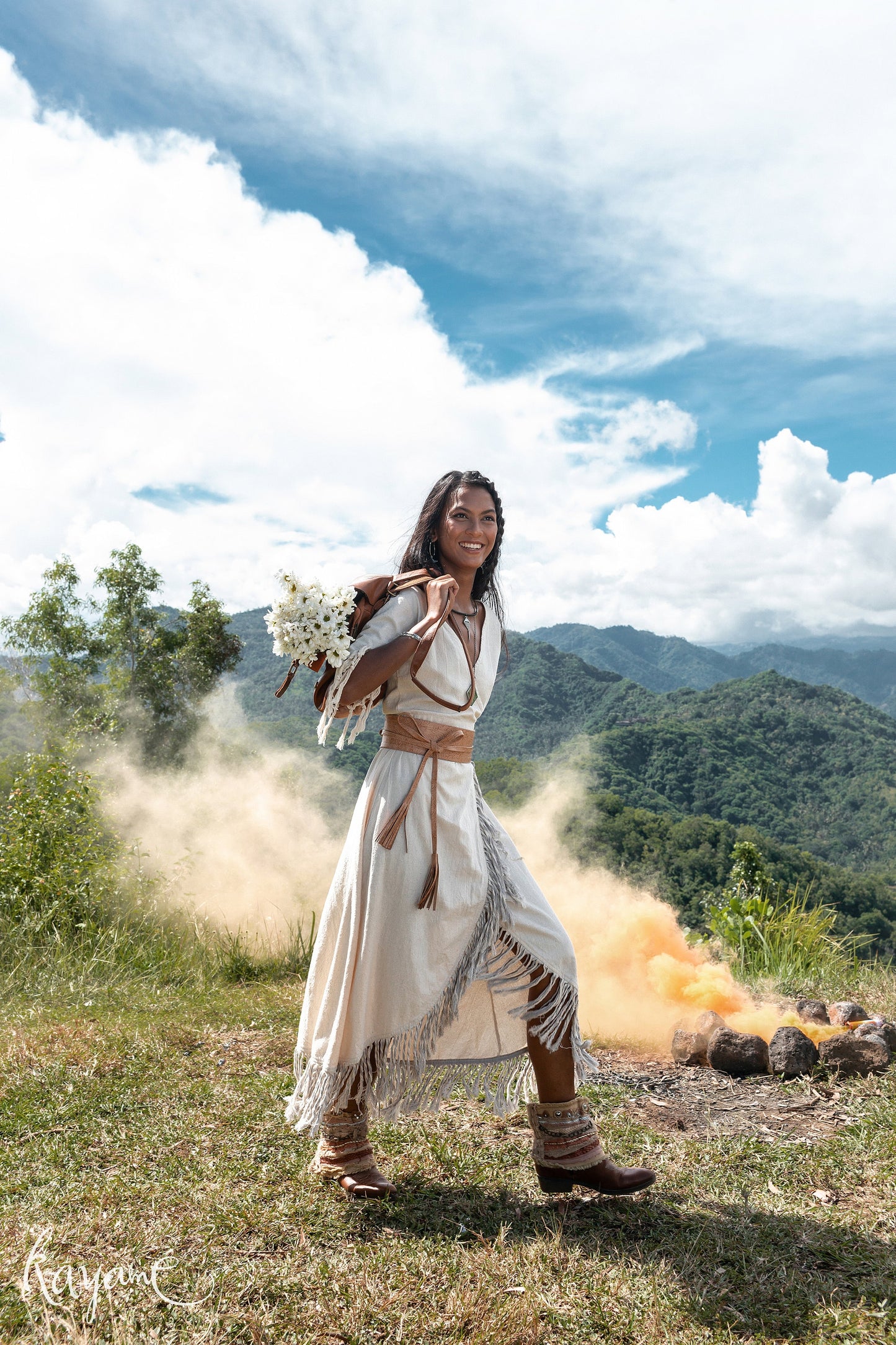 Boho goddess maxi dress | Natural