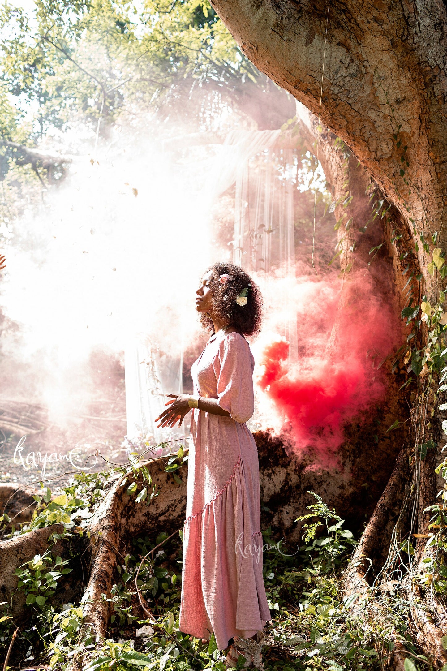 Bohemian dream tie back dress | Dusty rose