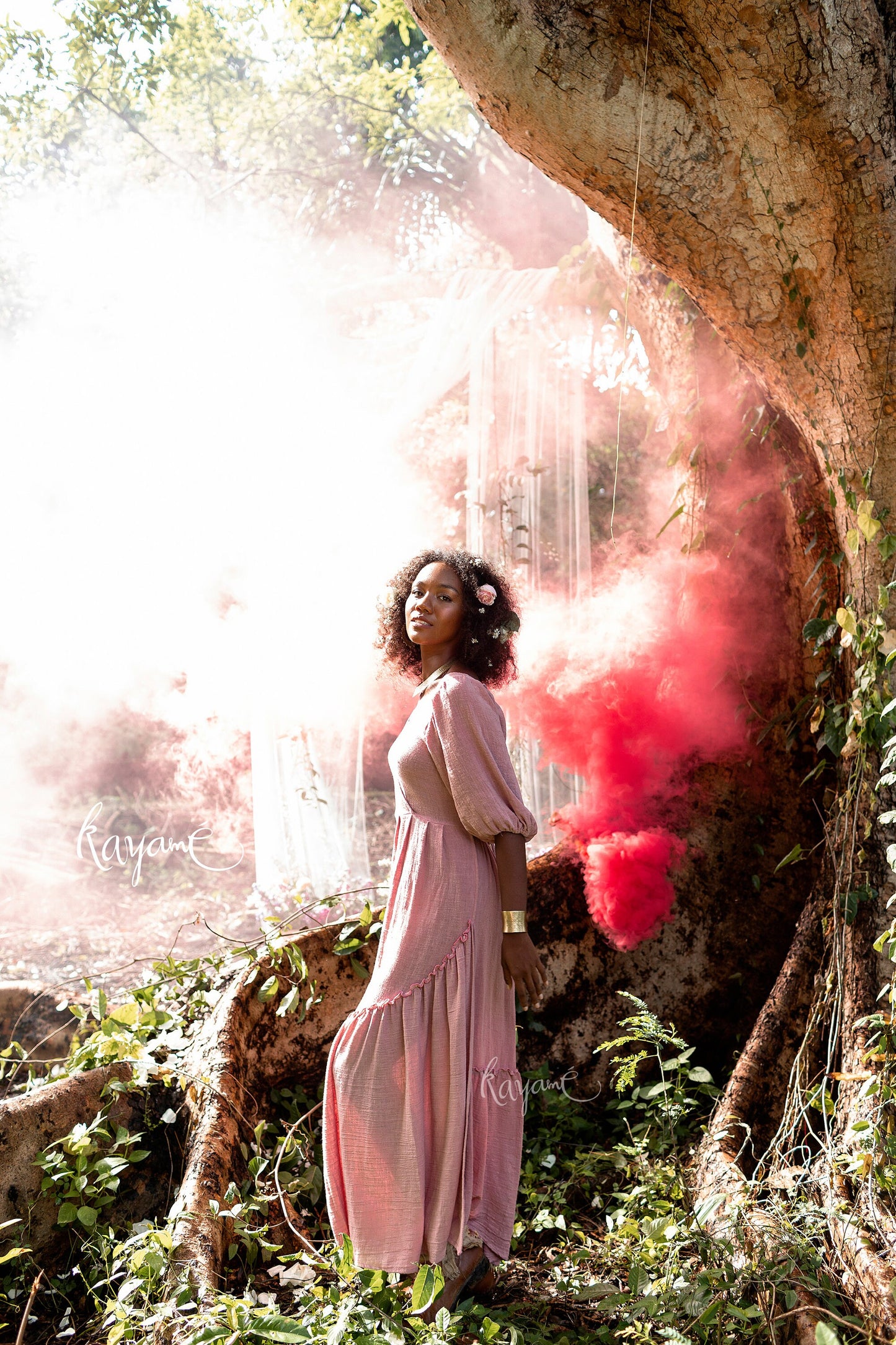 Bohemian dream tie back dress | Dusty rose