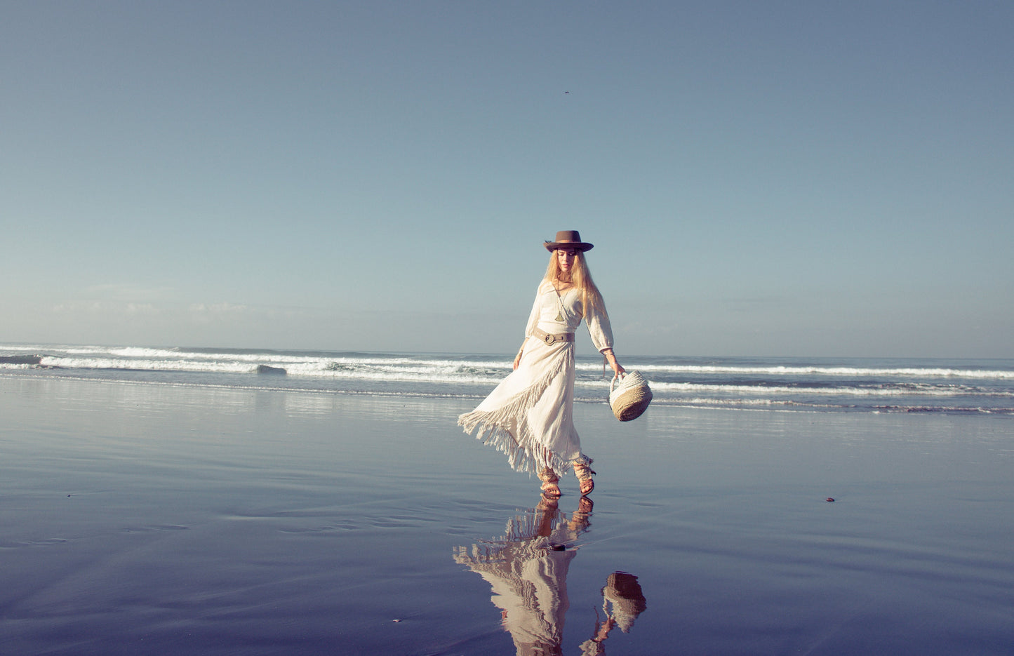 Wild at heart half sleeve wrap dress | Natural