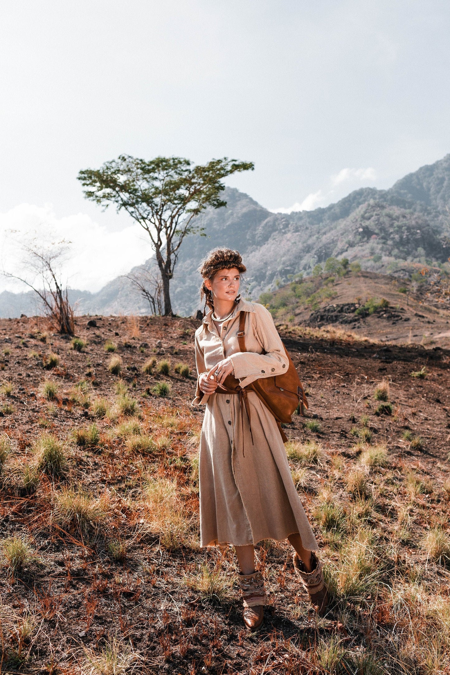 Bohemian summer coat | Ochre