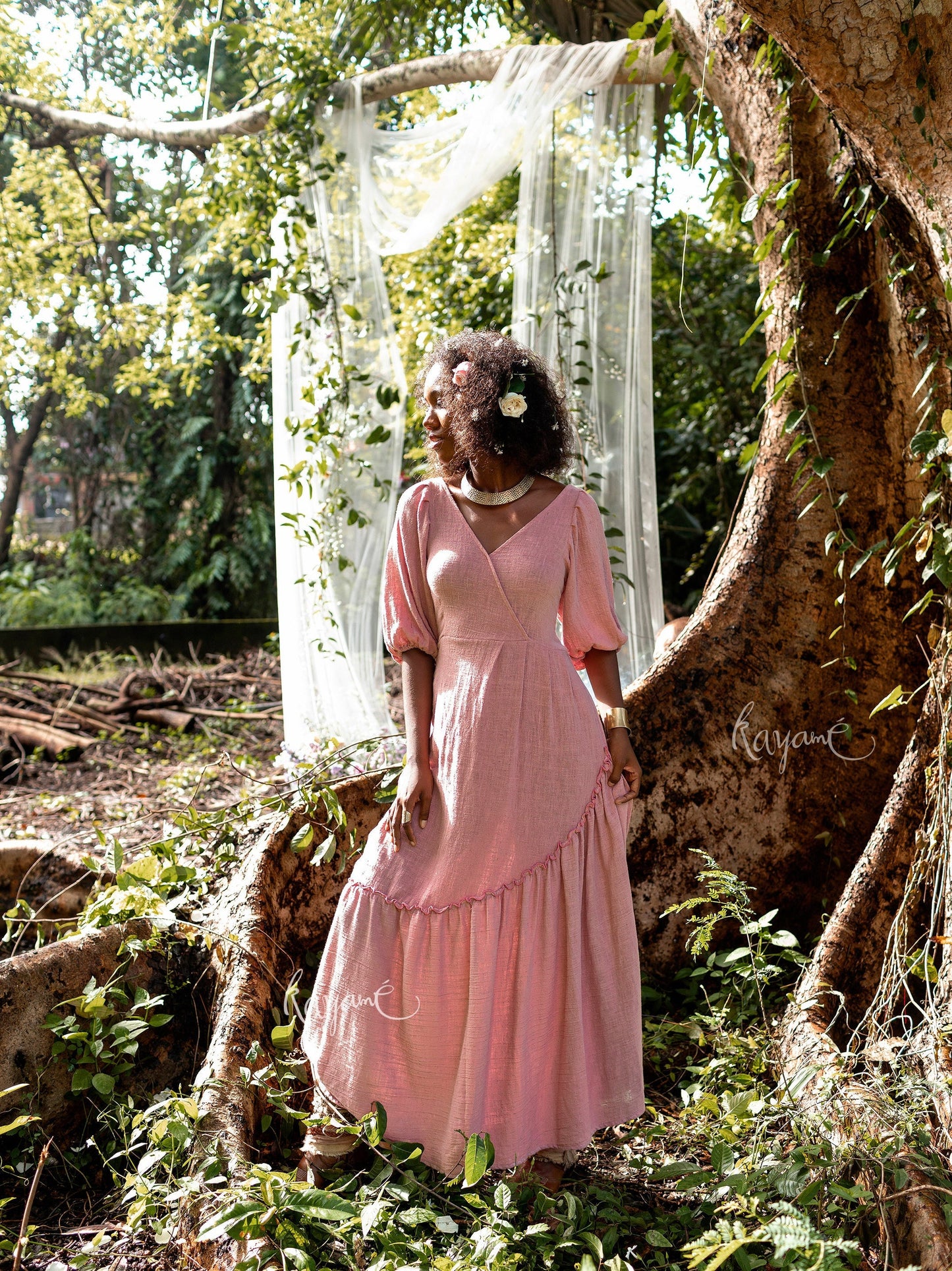 Bohemian dream tie back dress | Dusty rose