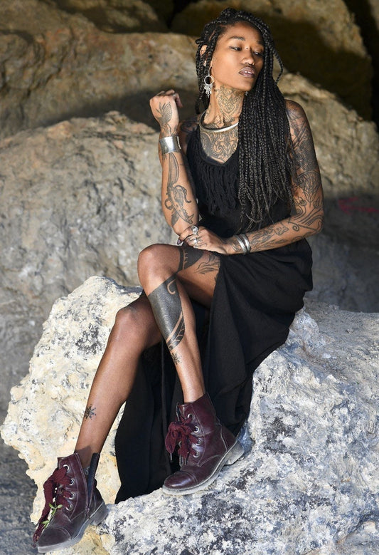 Black tribal dress