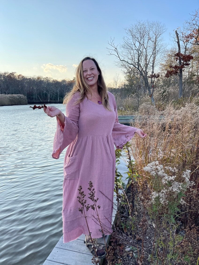 Elven dress with bell sleeves