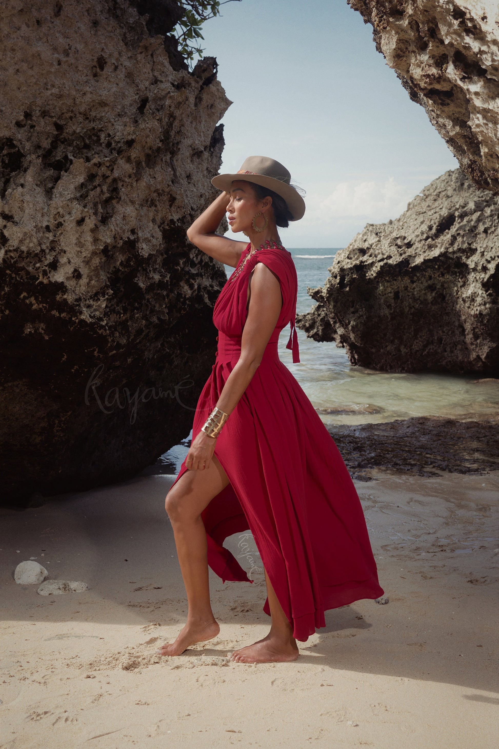greek red dress Red dress on Santorini - bold, timeless, unforgettable Against white streets and blue domes, red creates a strong contrast that catches every eye. It's not just a color